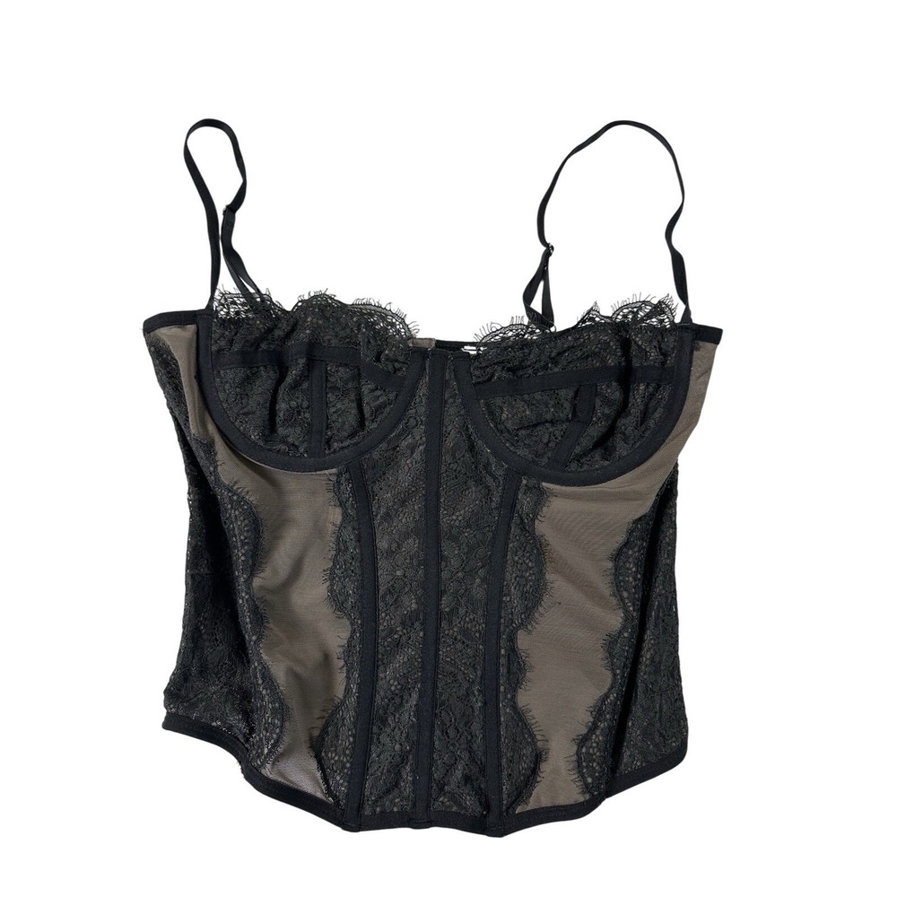 Urban Outfitters Women Out From Under Modern Corset AP2 Black L Corset Y2K Goth